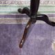Pair of Louis XVI style mahogany side tables with marble tops