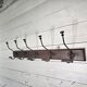 Old wall coat rack, 5 hooks