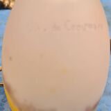 bronze lamp 1930 with its glass paste tulip signed Croismare (by the Muller brothers) 34x10