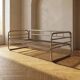 Vintage chrome tubular steel daybed frame, mid-20th century, Czechoslovakia, 190 × 86 × 67 cm