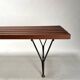 Mid-Century Bench in Iron and Brass, 1950s