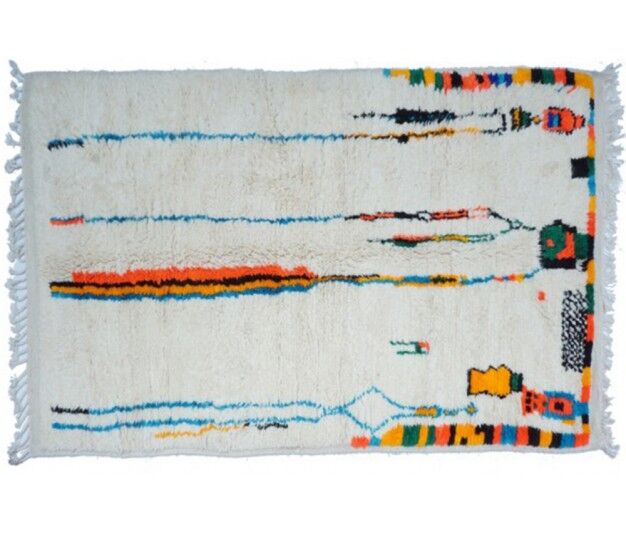 Colorful Berber carpet 227 x 137cm