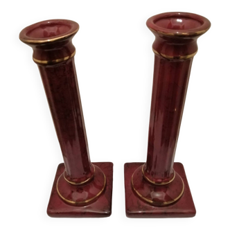 PAIR OF CERAMIC TORCHES