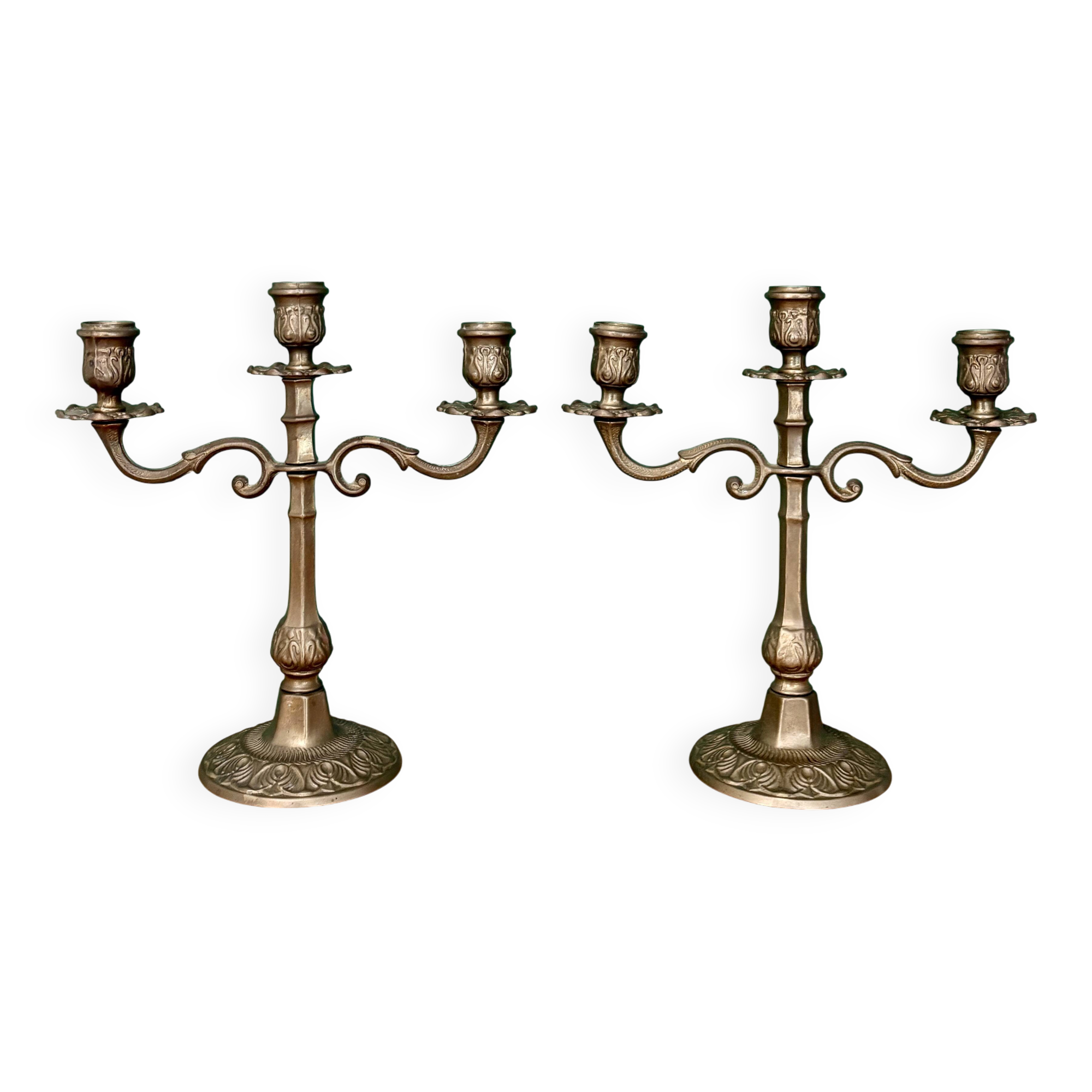 Paire de chandeliers vintage