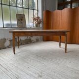Farmhouse table in oak and walnut 2m