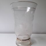 Old vase with hunting decor (17cm) A1