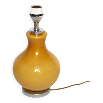Mustard orange glass lamp base