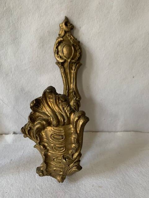 Pair of old gilded bronze curtain tiebacks, late 19th century