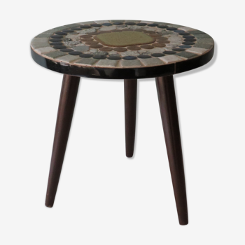 Table d'appoint avec mosaïque des années 1970