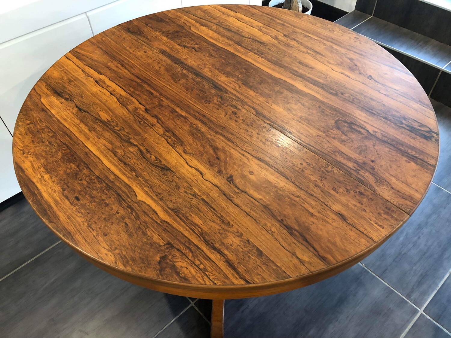 Vintage Scandinavian Baumann style extendable table in Rosewood 1970s