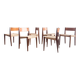 6 chairs by Poul Cadovius, walnut, with new seats, Mid Century.
