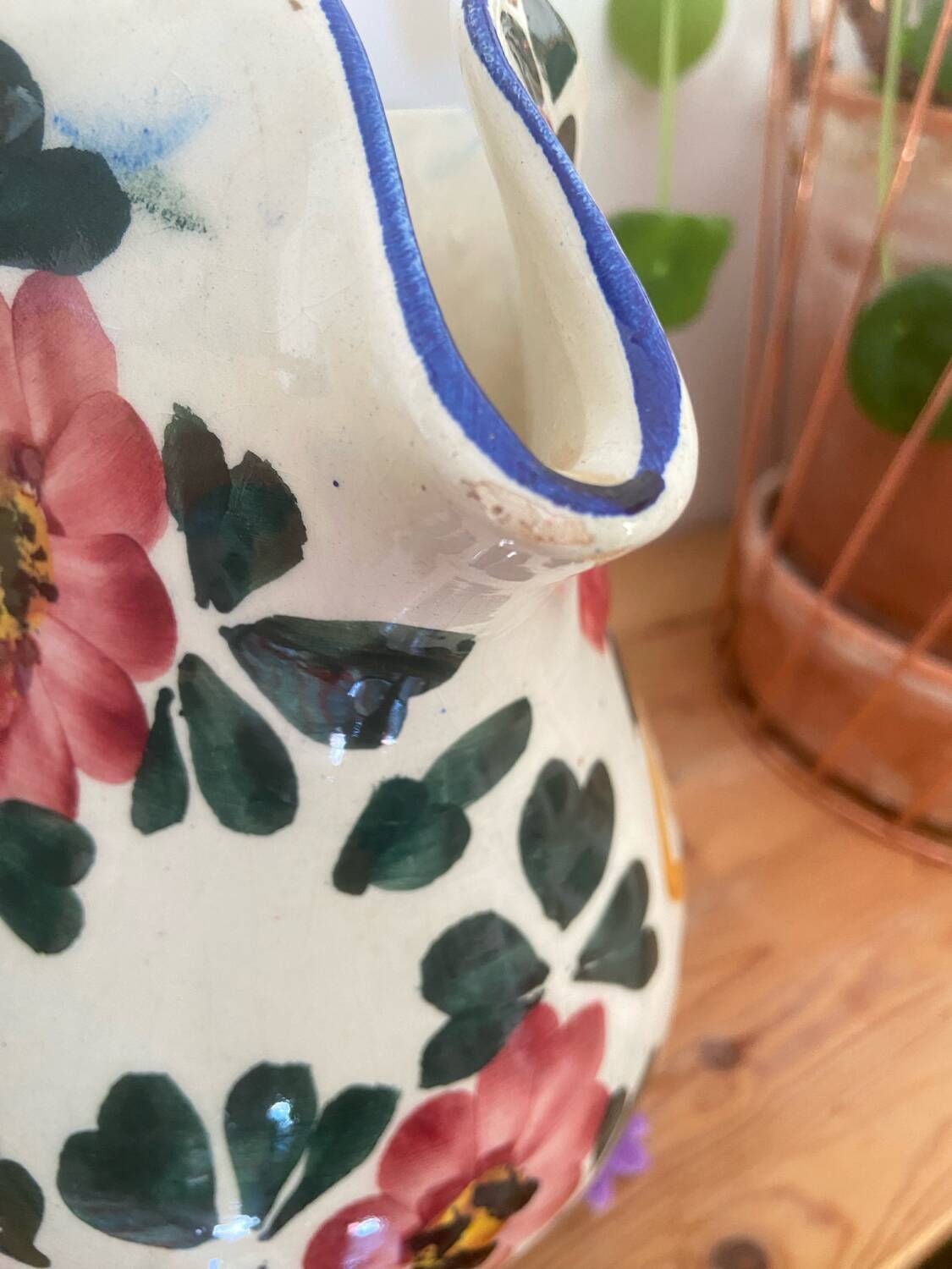Vintage Hand Painted Ceramic Sangria Jug/Pot