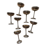 8 silver plated ice cream cups, Italy