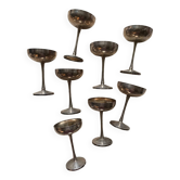 8 silver plated ice cream cups, Italy
