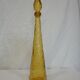 Italian "bumpy" yellow glass carafe
