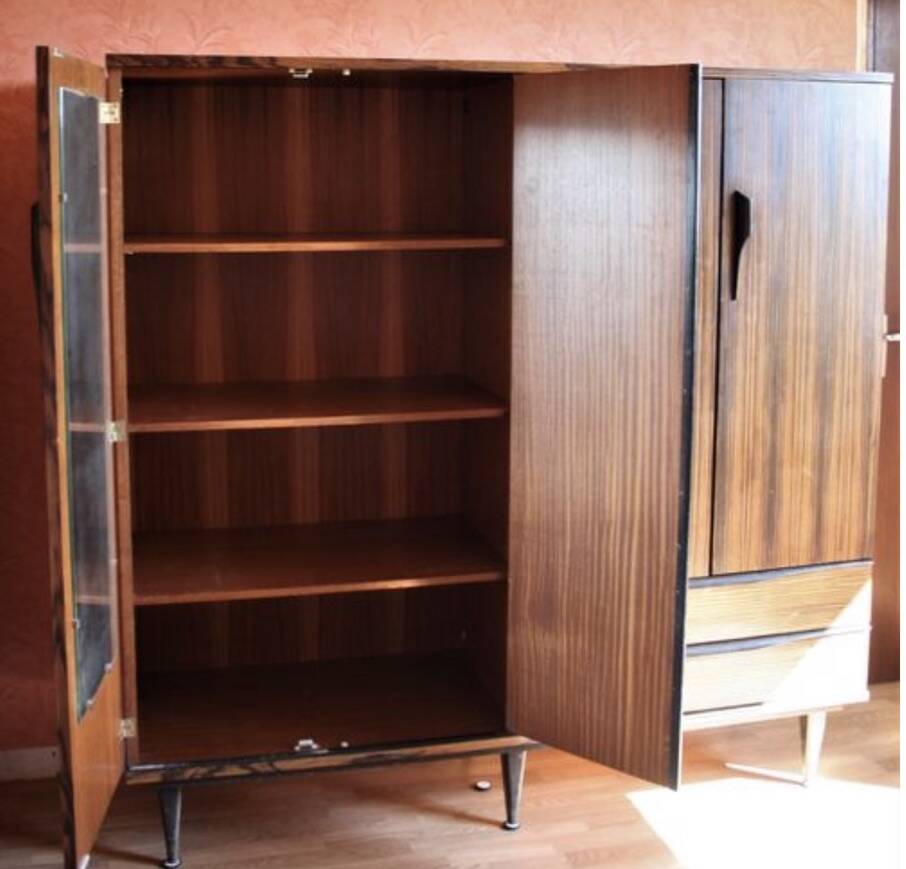 Scandinavian wardrobe in Macassar ebony