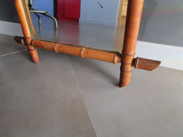 Old bamboo mirror 73.5x54cm