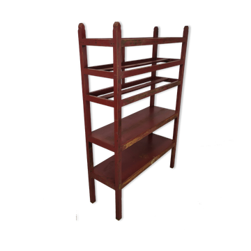 Patinated wood shelf