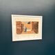 Original Swedish Color Lithograph – “Figure in a Sunlit Desert” by Lars Norrman