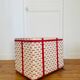 Coffre de rangement en scoubidou vintage 1960