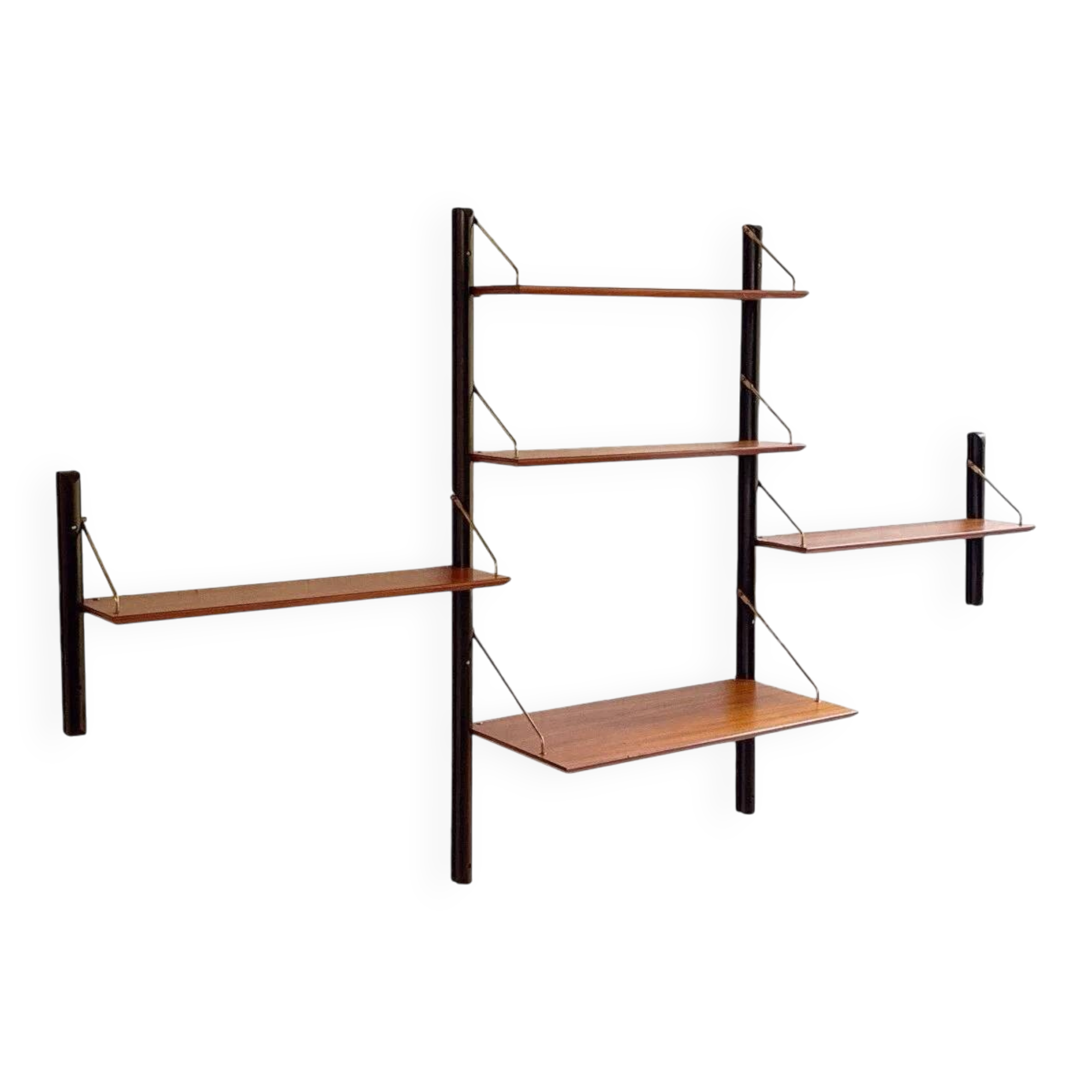 Vintage 3-piece wall unit with desk by Louis van Teeffelen