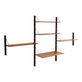 Vintage 3-piece wall unit with desk by Louis van Teeffelen