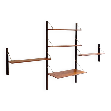 Vintage 3-piece wall unit with desk by Louis van Teeffelen