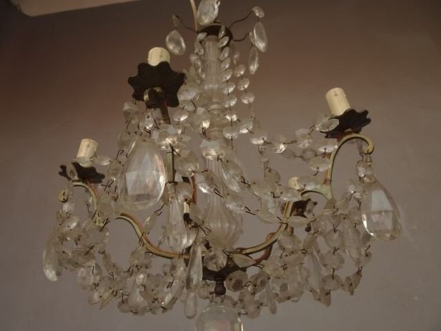 Chandelier pendants and garlands to 6 lights around 1900