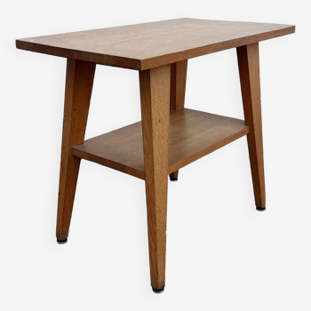 Brutalist wooden side table/console from the 50s/60s