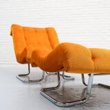 Fauteuil et repose-pieds Dux Formula années 1970