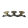 Candle holder "wave-shaped" in brass 60s 70s