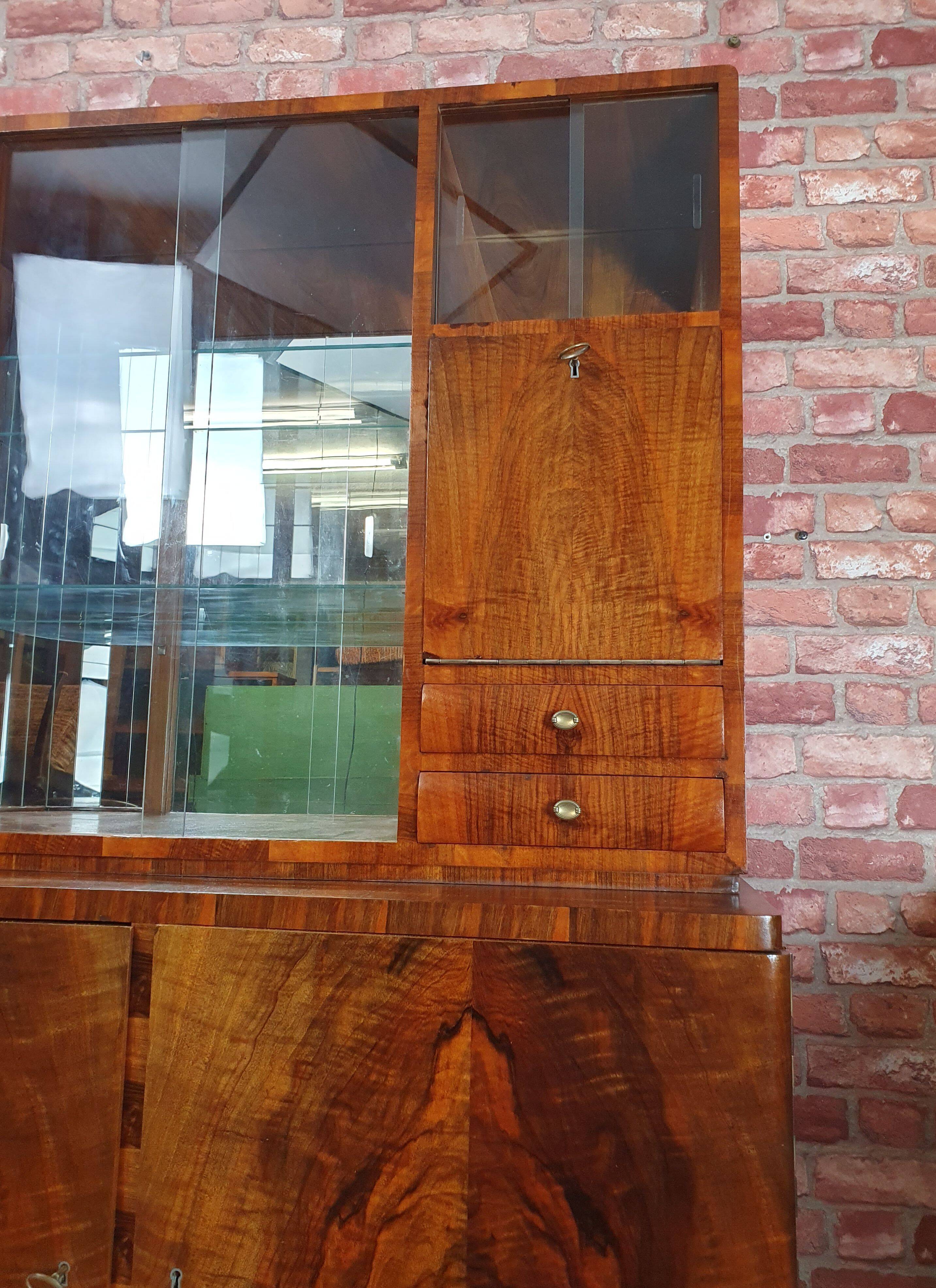 Renovated art deco highboard, Poland 1940