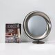 Miroir de courtoisie rond en laiton anodisé, attribution à Sergio Mazza, Italie