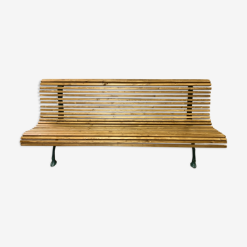 Banc de jardin bois et fer forgé