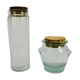 Bocaux anciens en verre moulé