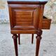 Louis XVI style bedside table, Carrara marble and mahogany