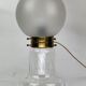 Midcentury Art Deco style swirl brass and glass mushroom table lamp