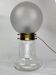 Midcentury Art Deco style swirl brass and glass mushroom table lamp