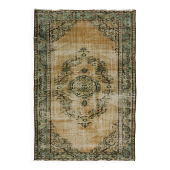 Tapis vintage turc tissé à la main unique en son genre - charme vintage rustique 255x 163 cm