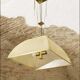 Large Lamperti chandelier made of fiberglass and brass from the 1970s.