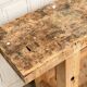 Old small workbench with drawer, beautiful original patina, 1920.