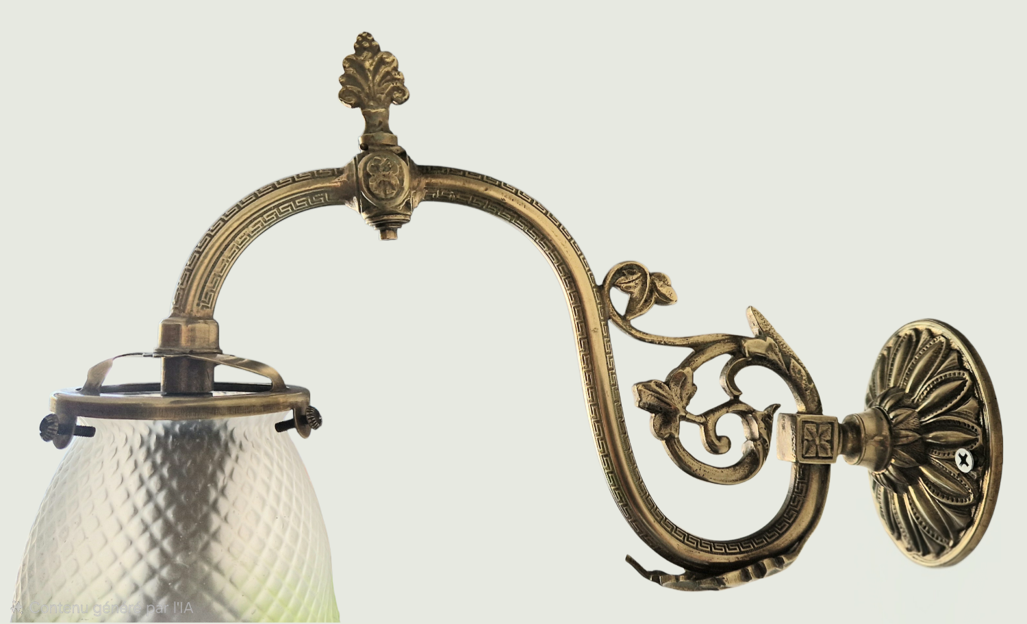 Louis XVI style wall sconce - Chiseled bronze and opaline glass