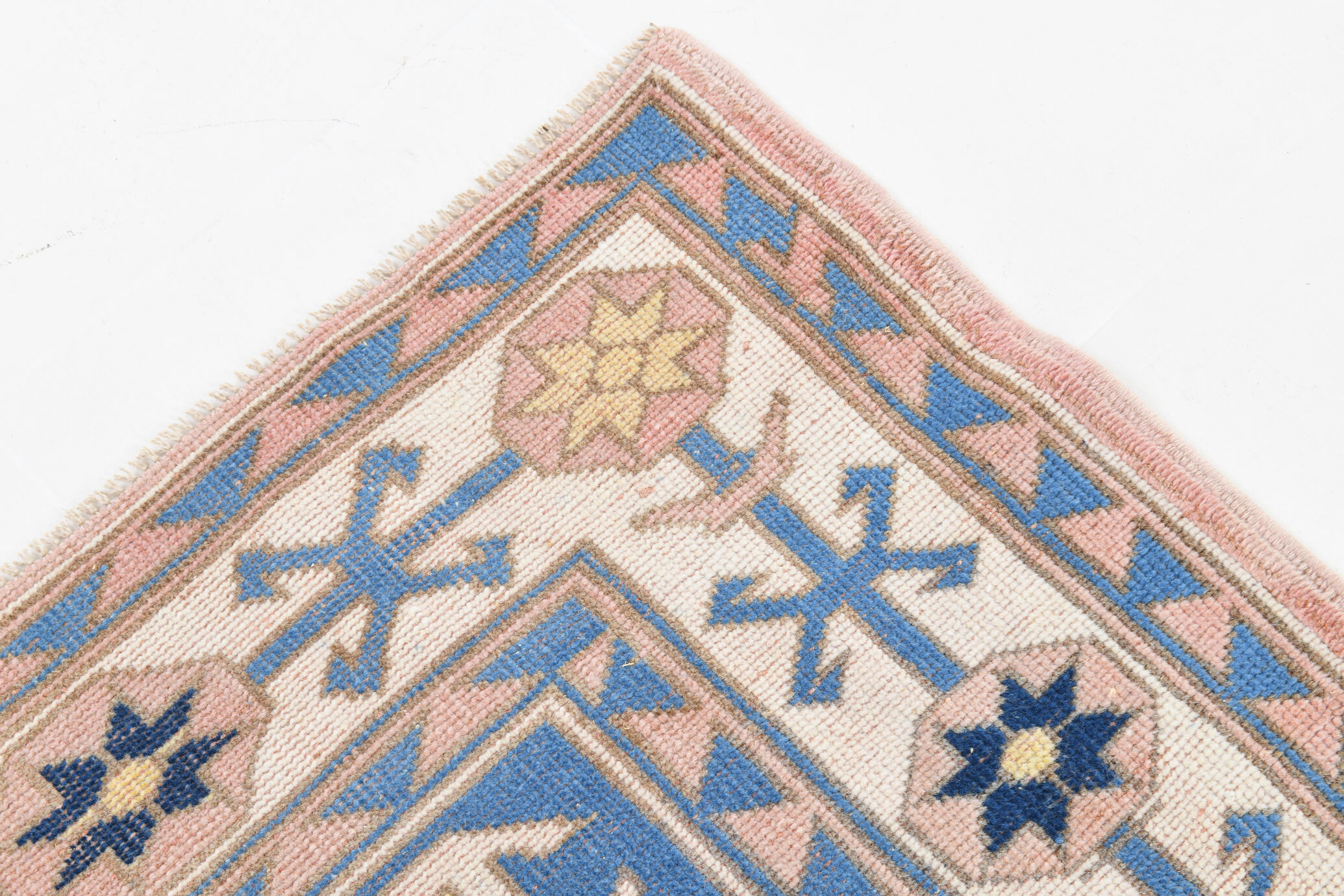 6x7 Pink & Blue Oushak Rug, 178x224Cm