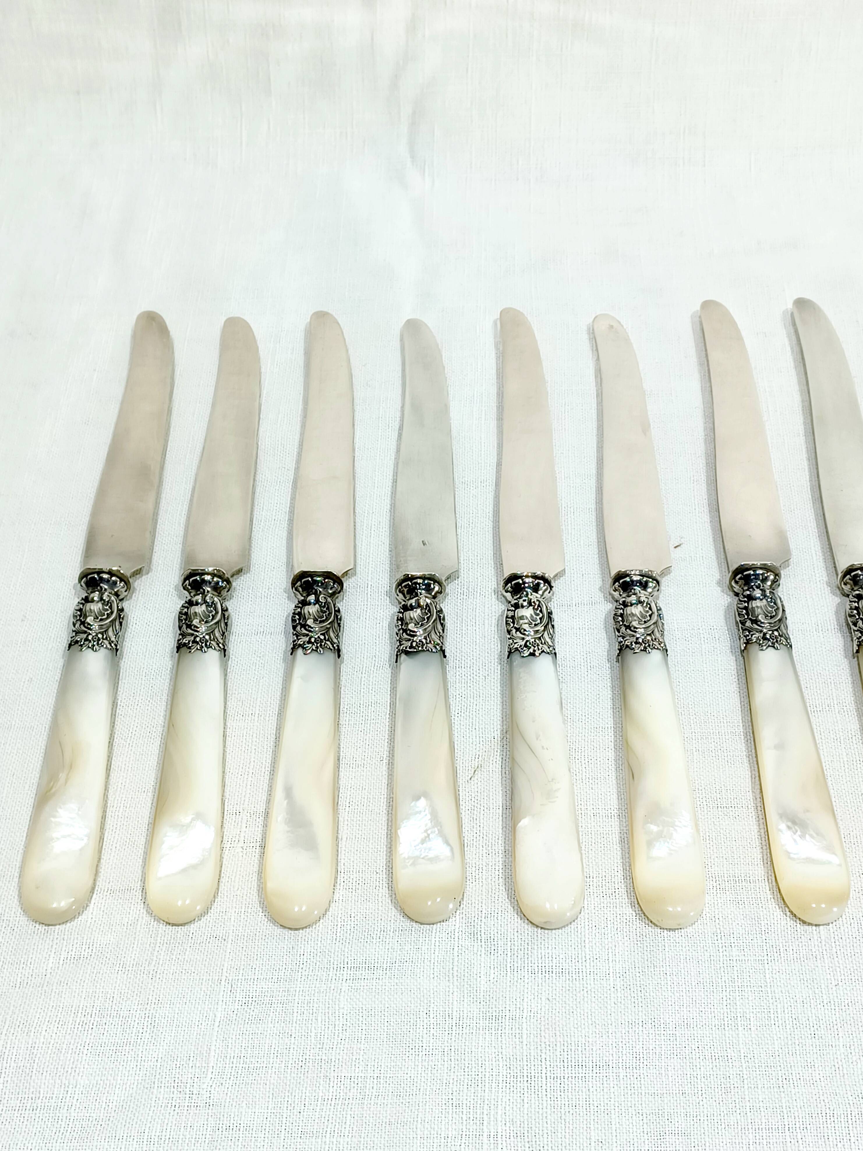 Paul Canaux et Cie – 13 Silver and Mother-of-Pearl Knives