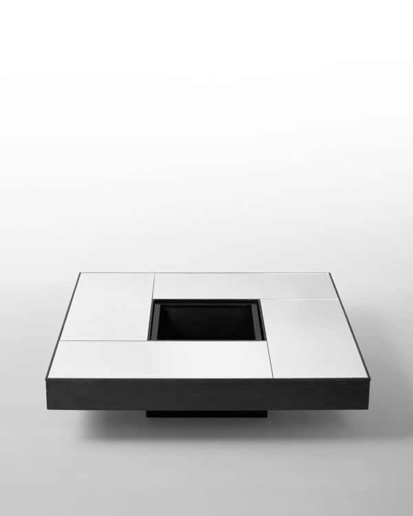 Table basse miroir, année 70,