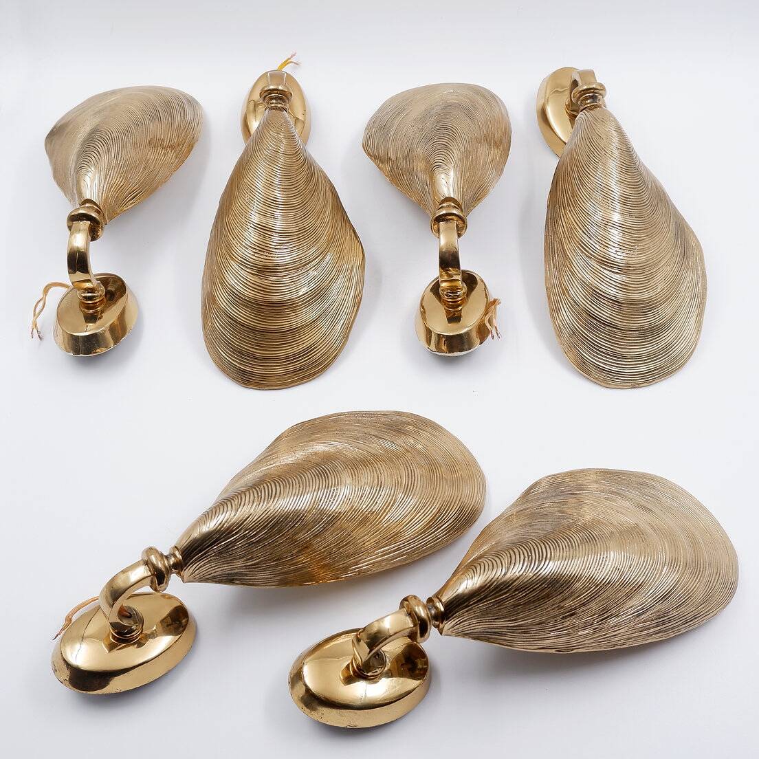 Pair of Bronze Mussel Shell Maison Jansen style Sconces -(2 pairs avail