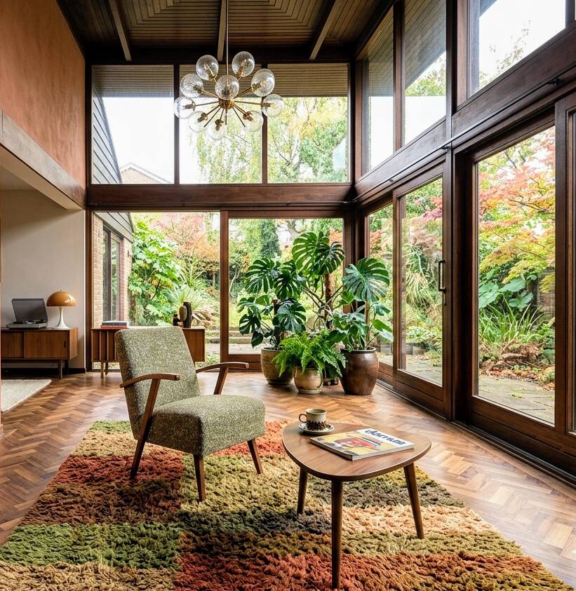 Vintage armchair modern design 1960 multicoloured