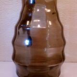 Blown glass pitcher, smoked "Art-déco"