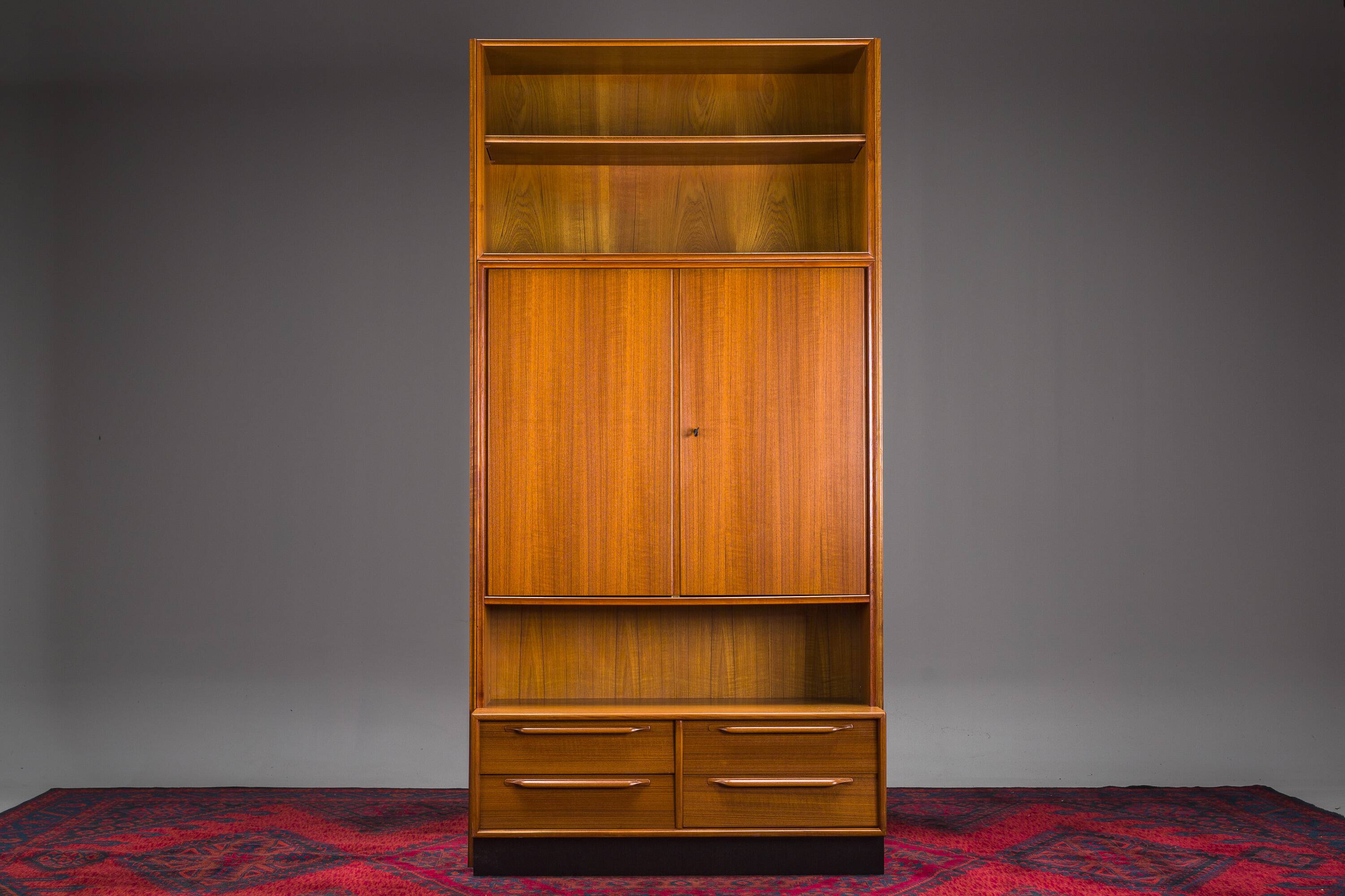 Large Vintage Cabinet in Teak by Heinrich Riestenpatt, 1960