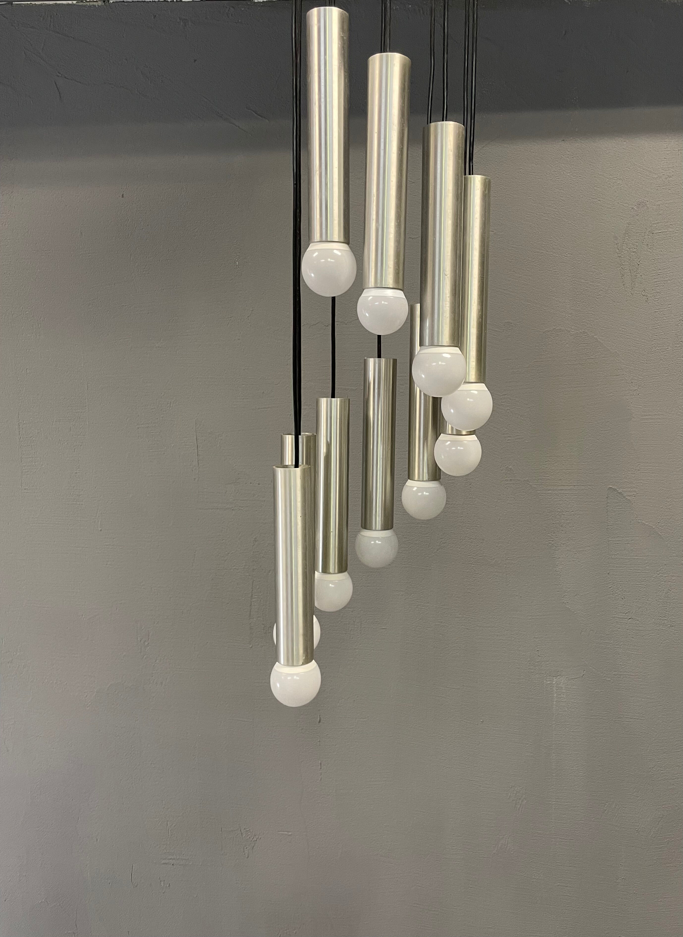 Tubular aluminum suspension 10 lights